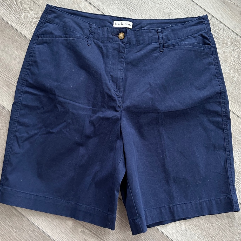 New Kim Rogers Navy Blue Shorts